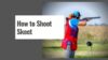 Skeet shooter following range commands with eye and ear protection