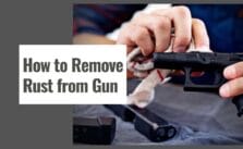 Gun maintenance setup for safely removing light surface rust from firearm metal