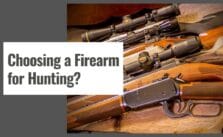 Hunter checking firearm fit and safety considerations before a hunting trip