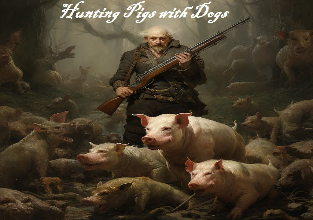 Hunting Pigs with Dogs