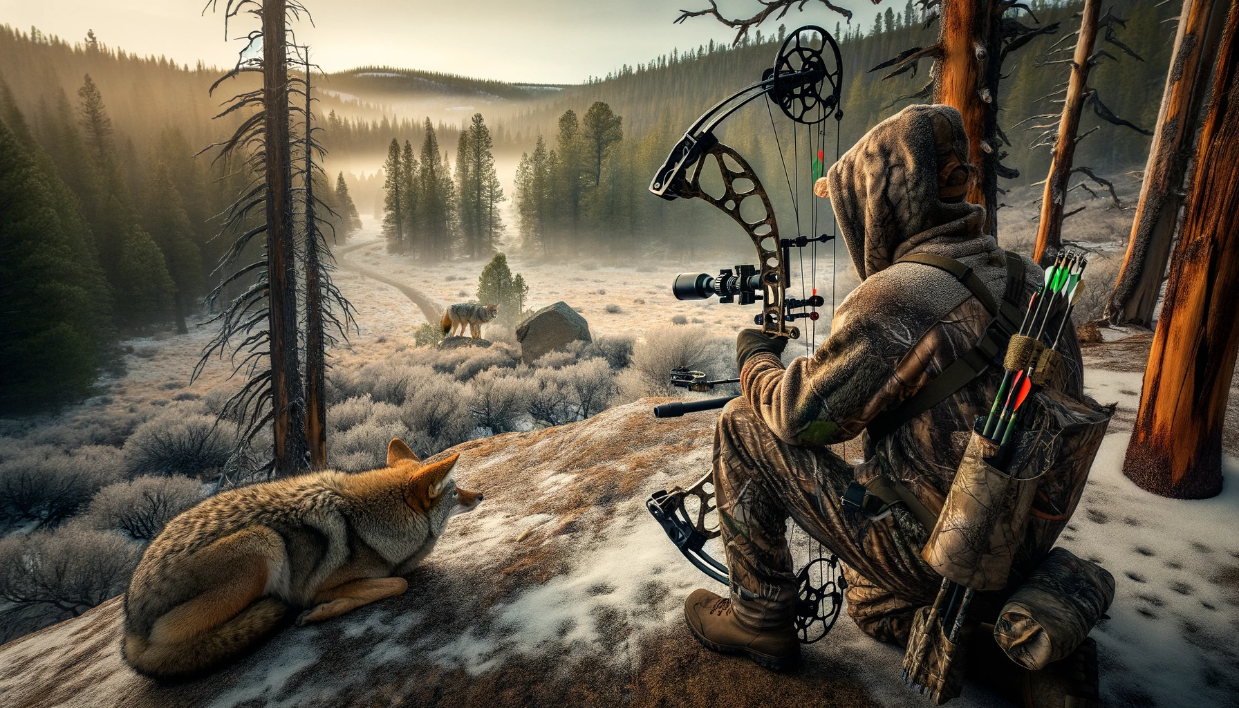 Silent Predators: Mastering Bowhunting Coyotes in the Off-Season