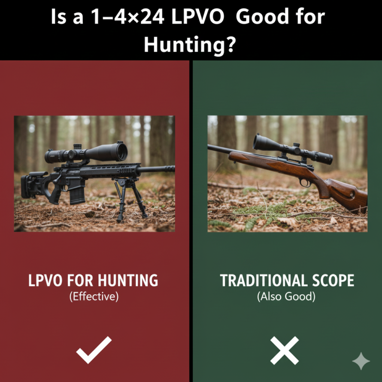 1-4x24 LPVO hunting scope guide for close range woods and short to mid range shots